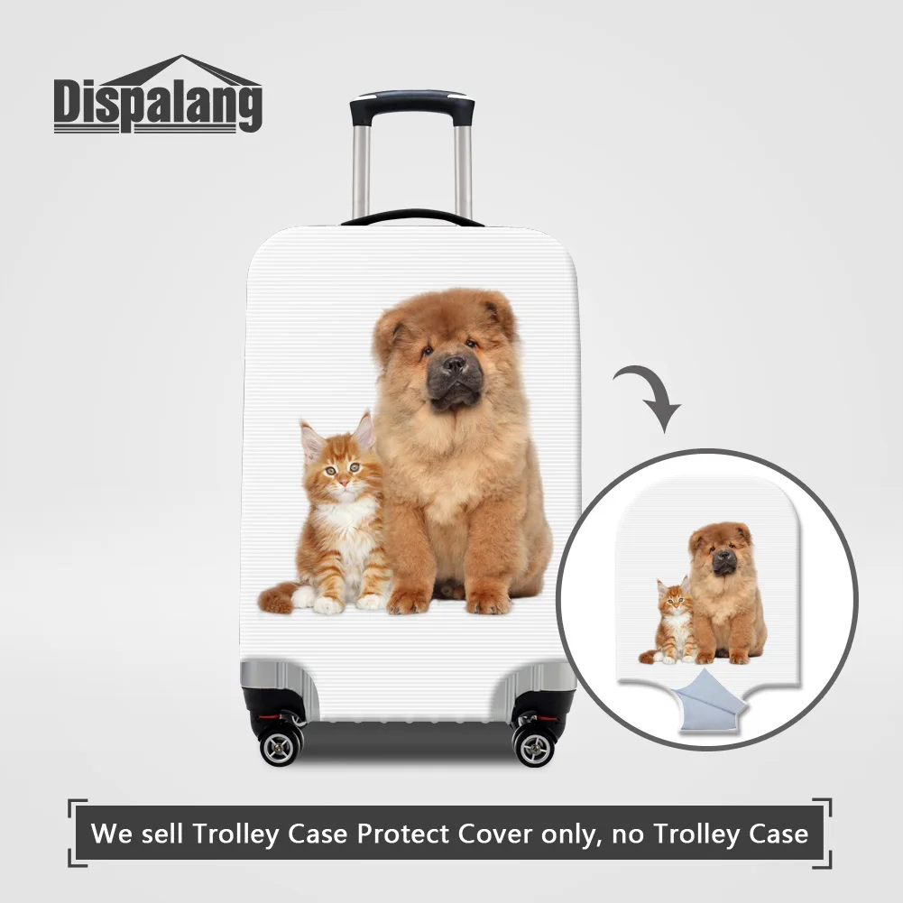 Dispalang Cat Dog Design Luggage Protector Cover For 18-32 Inch Travel On Road Case For Suitcase Animal Cartoon Rain Dust Covers