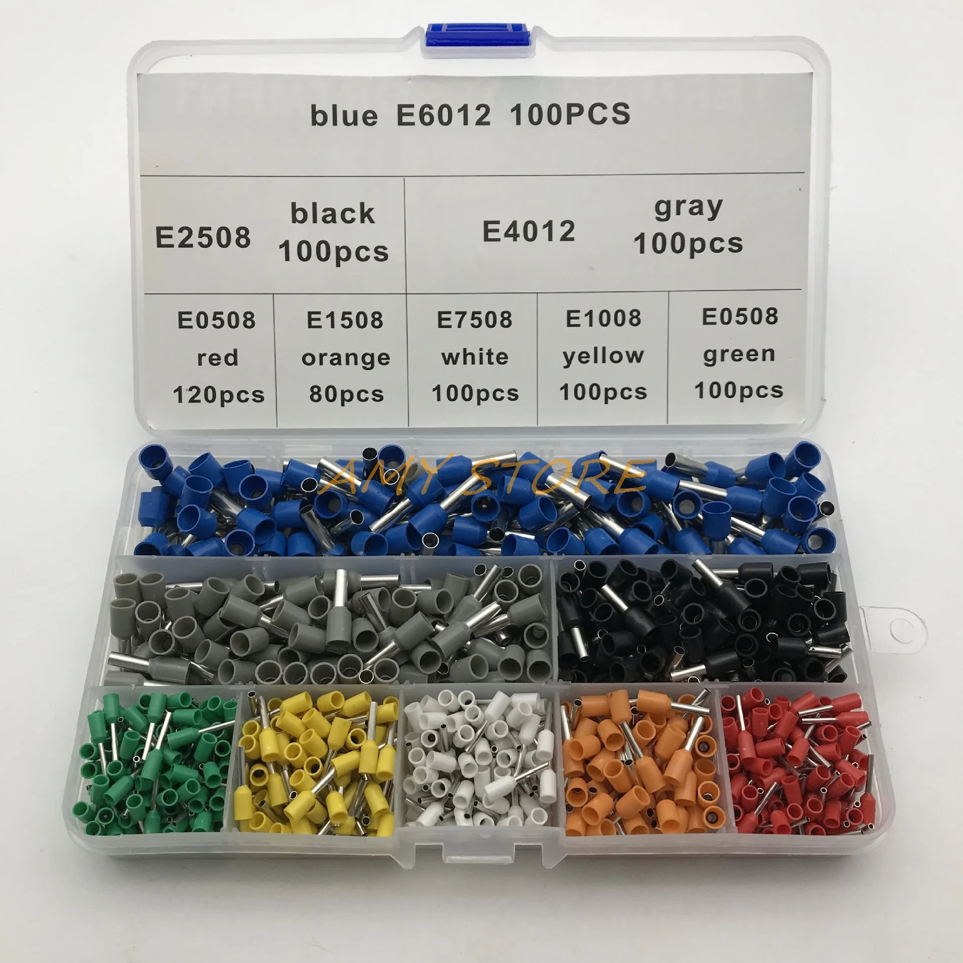 800 PCS AWG10-22 สายแขน E0508/1008/1508 TO 6012 Terminal CONNECTOR W PZ1.5-6 มือ Crimper Crimper Plier CRIMP ชุดเครื่องมือ