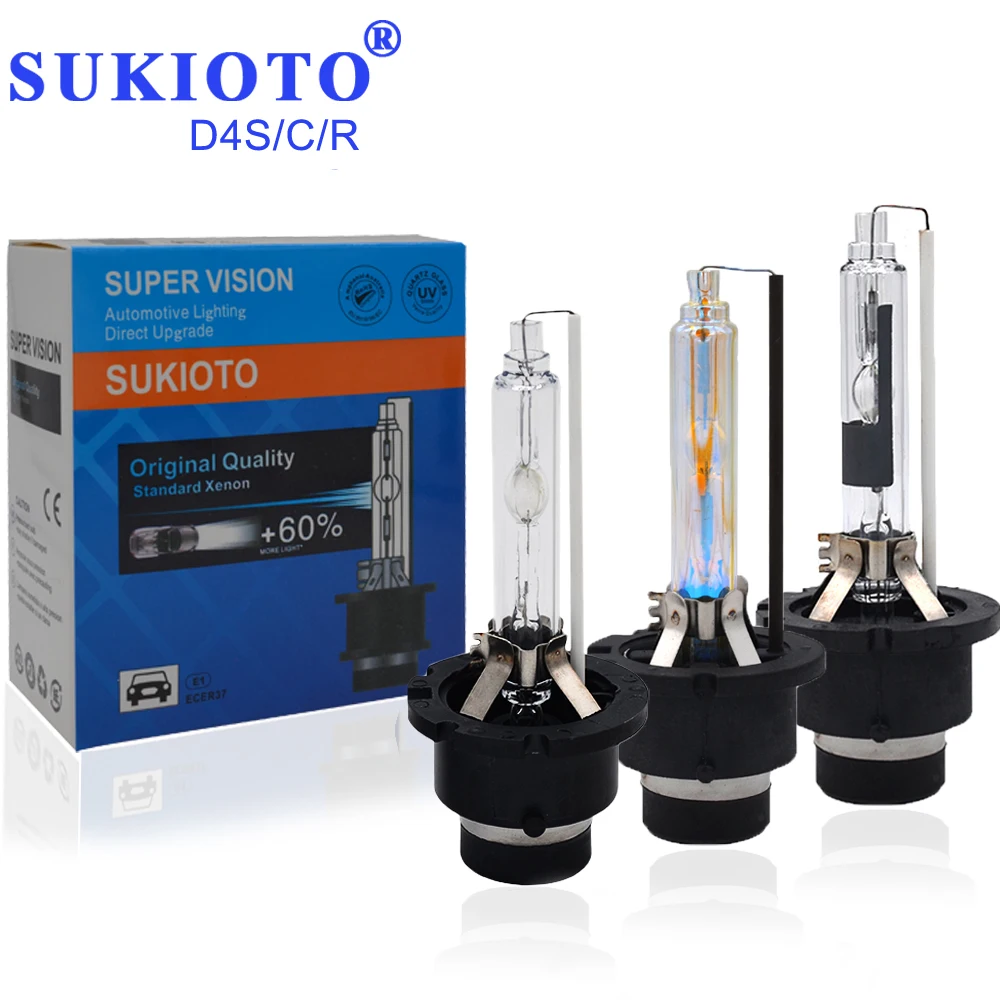 SUKIOTO 35W HID Xenon Bulb D4S D4R D2R D2S 4300K-8000K D1S D3S For 90981-20024 20005 90981-20008 90981-20013 Xenon HID Headlight