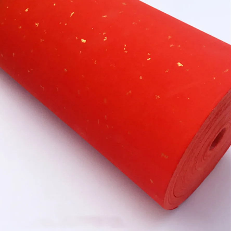 Red Chinese Bamboo Rice Paper Couplets Roll For Painting Calligraphy Xuan Paper Roll