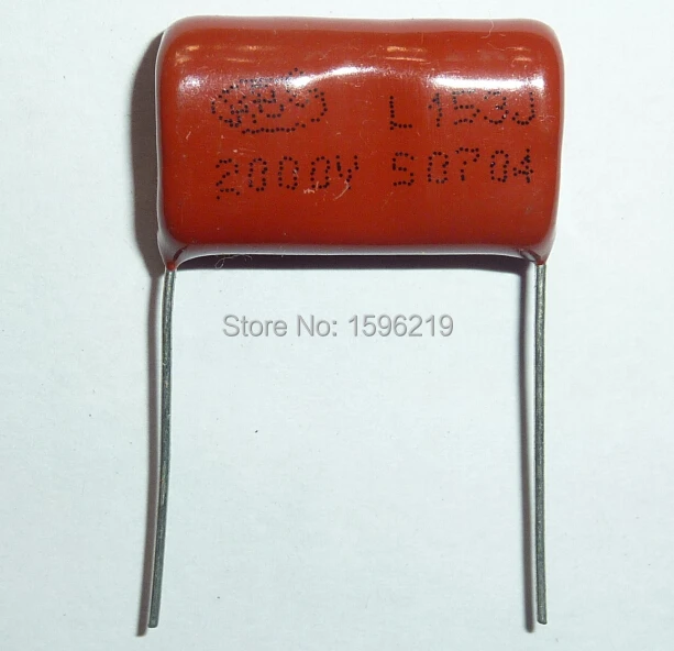 

20pcs CBB capacitor 153 2000V 153J 2KV 0.015uF 15nF P24 CBB81 Metallized Polypropylene Film Capacitor