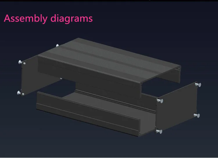 Chasis amplificador de aluminio/carcasa de instrumento electrónico/carcasa de potencia/carcasa de amplificador/caja DIY