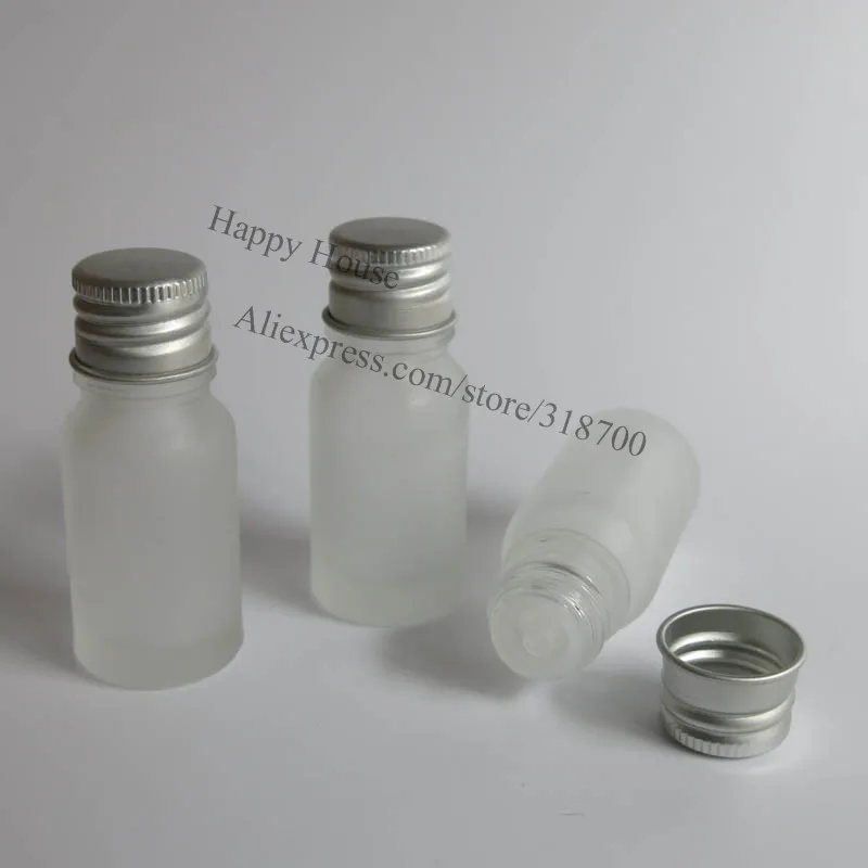 360 x 10ml Frost Glass Bottle, 10cc Glass Essential Oil Bottle With Aluminum Cap, 10cc Glass Container