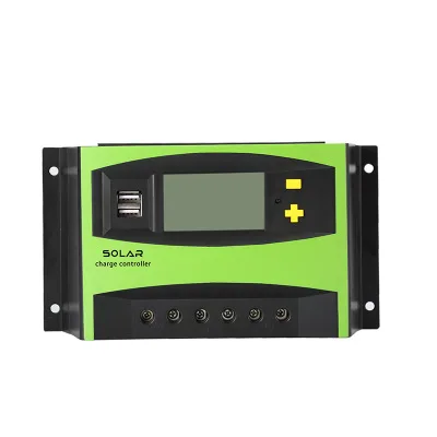 ALLMEJORES 40A DC 12 V/24 V Auto Solar Charger controller Zonnepaneel acculader regulator met Lcd-scherm en Dual 5 V USB
