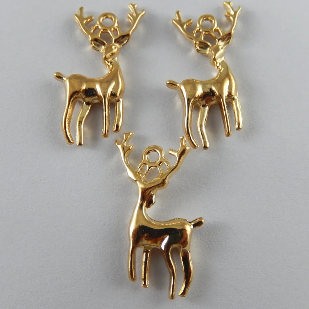 (20Pieces)Man Creative Elk jewelry pendant Deer Necklace Pendant Animal Bracelet Charms Handmade Crafts Jewelry Findings 51834