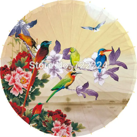 Free shiping handmade chinese craft umbrella showy colorful peony picture rain parasol dance decorative gift collection umbrella