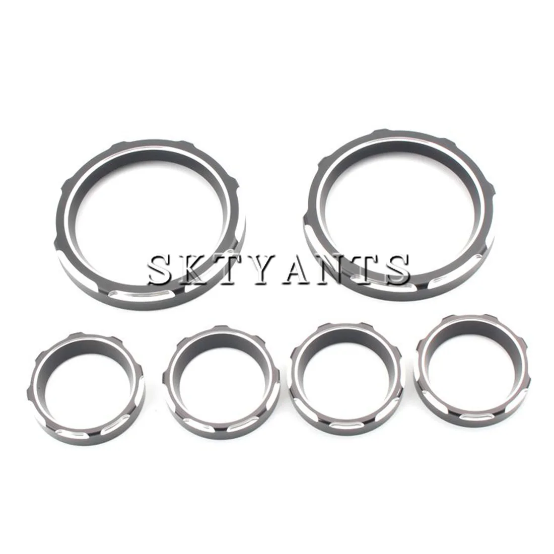 6Pcs Motorcycle Instrument Board Gauge Bezel Cover Kit For Electra Street Road Glide Trikes 1996-2013