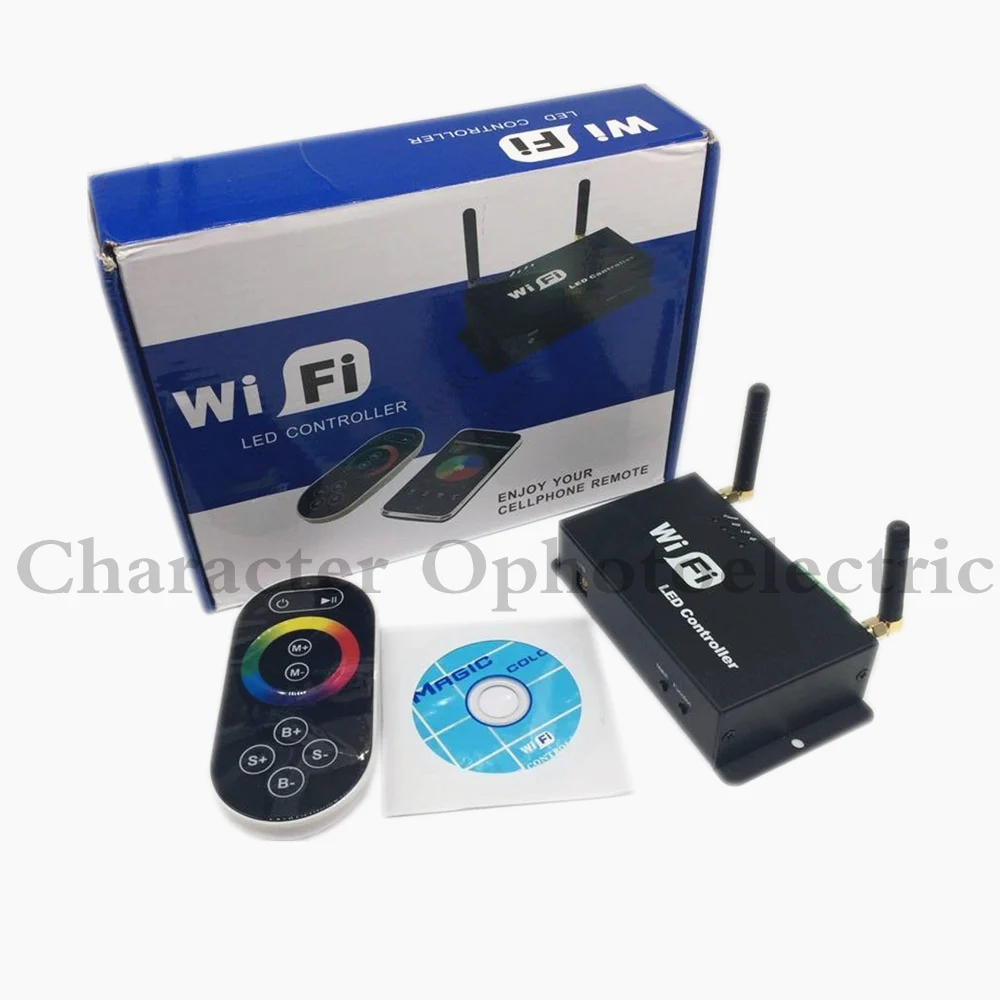 

Светодиодный контроллер RGB DC5v ~ 24v WiFi 100 беспроводной сенсорный Android IOS Смартфон пульт дистанционного управления 12v wifi RF RGB светодиодный контроллер