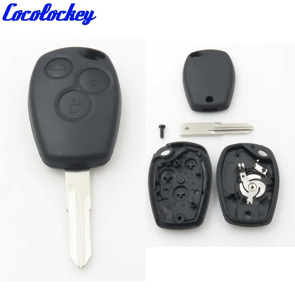 

Cocolockey Remote Key Shell fit for RENAULT Clio DACIA Logan Sandero Key Case 3 Button NO LOGO