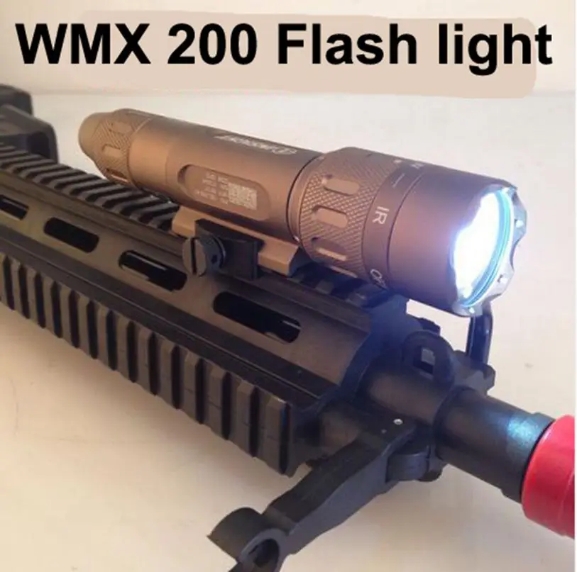 

Tactical Flashlight WMX200 200 Lumens Hunting IR Insight Scout Light Airsoft Weapon Light with QD Mount For Picatinny Rail