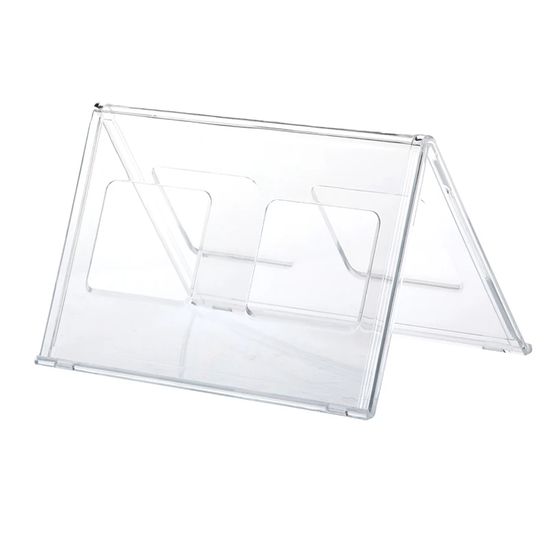 V Style Countertop Clear PS Sign Holder Stands,Plastic Tag Display Holders, YPD-001, 10 Units/Pack