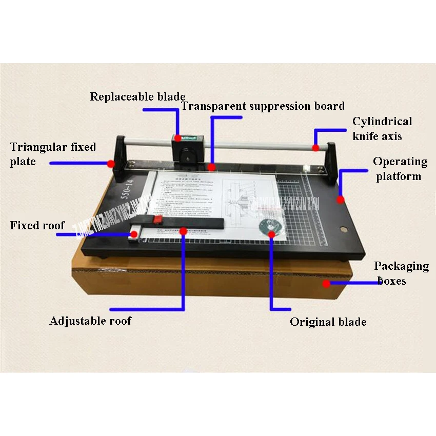 14 inch rolling cutter rolling cutter iron knife pushing paper knife roller cutter A2 roller cutter paper trimmer
