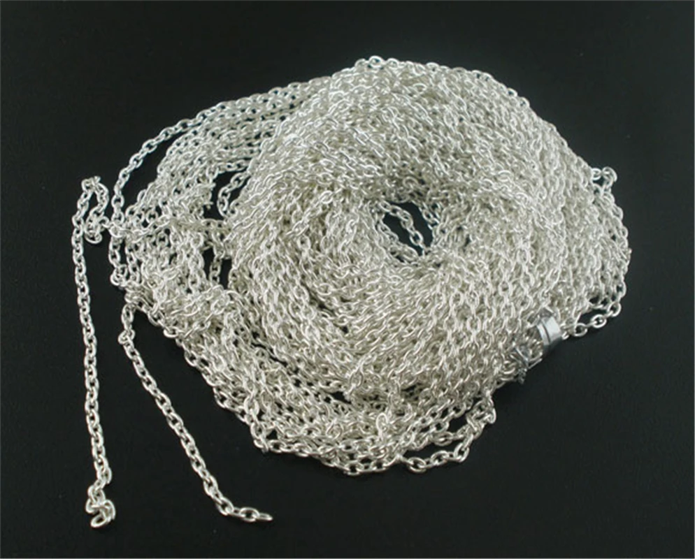 DoreenBeads-accesorios para cadenas de Cable, accesorio de color plateado de 10M, 3x2mm (B04020), yiwu