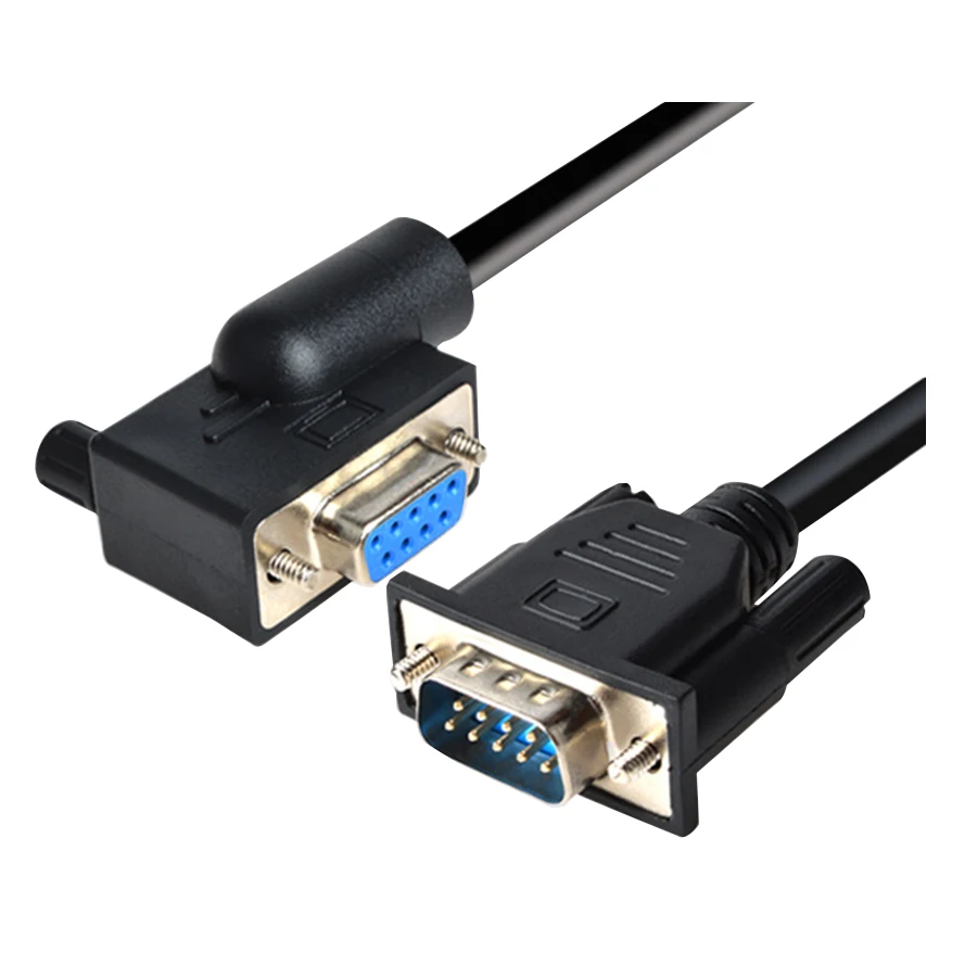 

DB9 parallel cable male to female left right angled computer extension cable panel mount cable 5ft for pos scanner modem etc