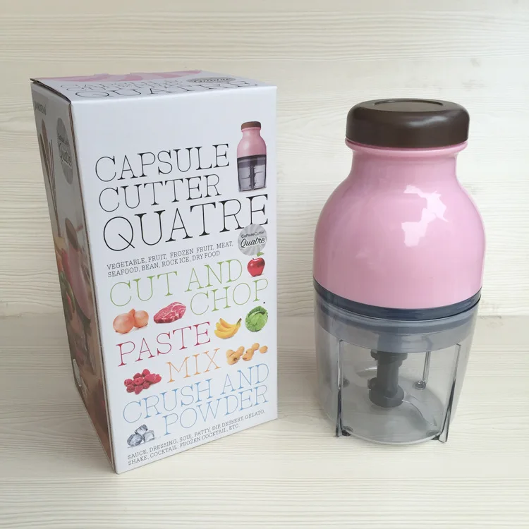 ELECTRIC FRUIT JUICE CAPSULE CUTTER QUATRE CUT AND CHOP PASTE MIX CRUSH AND POWDER