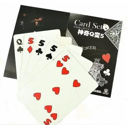 Q to 5 card set cards magic tricks magic cards close up magic,stage magic fun easy to do