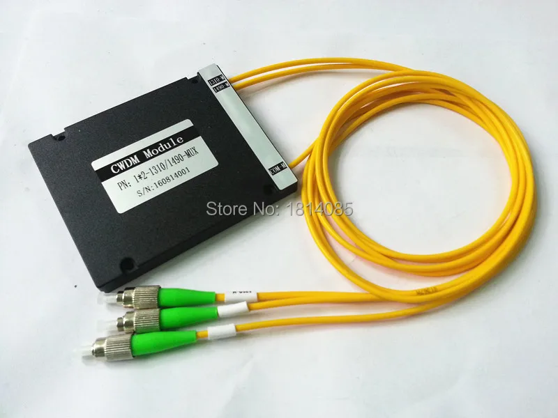 Fiber Optic 2 Channel CWDM Mux Demux Module 1310-1490nm with FC/APC Connector