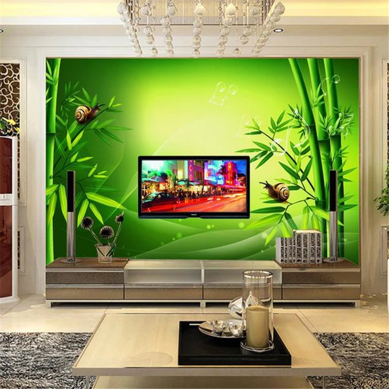 

beibehang Custom wallpaper 3d stereoscopic bamboo Europe TV backdrop wallpaper living room bedroom murals papel de parede