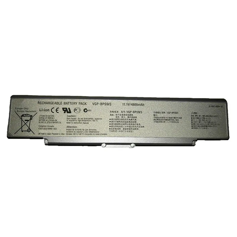 VGP-BPS9/S 4800mAh 11.1V Laptop Battery For Sony VAIO VGN-CR13/L VGP-BPS9A/S VGP-BPS9/B VGP-BPL9 VGP-BPS9A/B