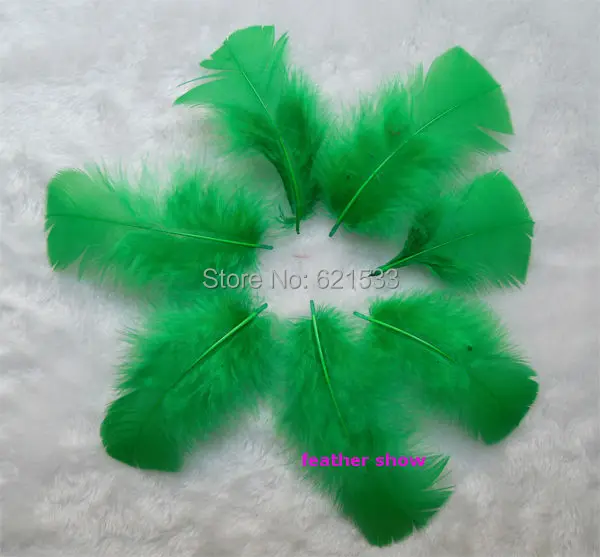 100pcs/lot!6-8cm long-Dark Green Turkey Feathers,Kelly Green Turkey T-base Plumage Feathers,Craft Feathers