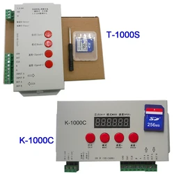 K-1000C (T-1000S Updated) controller K1000C WS2812B,WS2811,APA102,T1000S WS2813 LED 2048 Pixels Program Controller DC5-24V