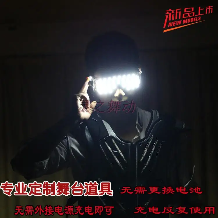 Free Shipping Luminous Glasses Glow Party Supplies Strobe LED Flash Glasses For Club Party Stage Dancer Wear