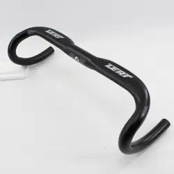 Road Bike Aluminum Alloy Handlebar Oblate Aero Bicycle Handlebar Road bent bars Matt Black 31.8*400 420 440mm New