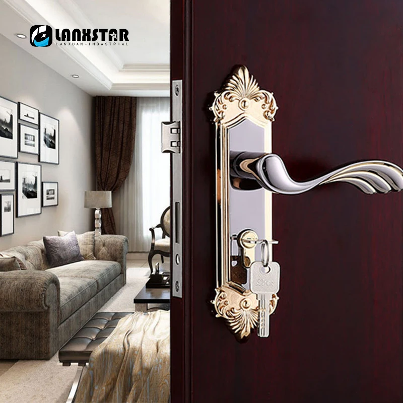 Manufacturers Supply Top Zinc Alloy Handle Lock Selected Materials and Durable Quality Silent Lockset Wood Door Locks