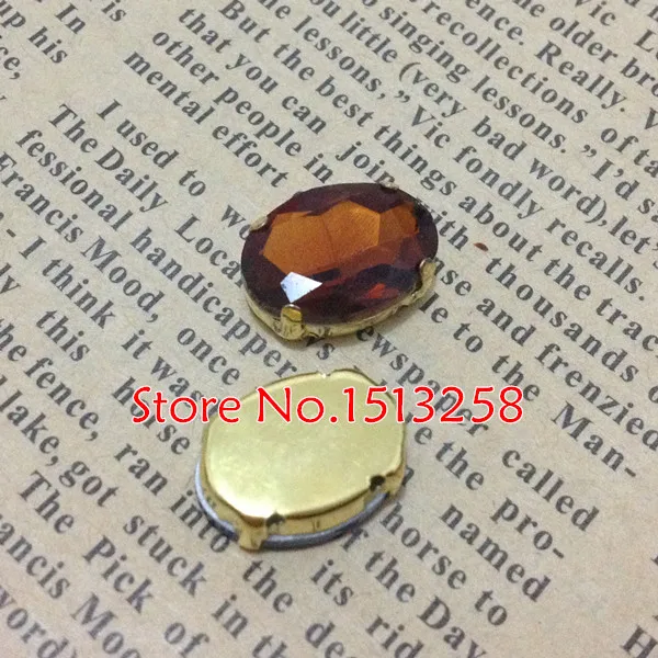 Imagem -06 - Costura Oval em Cores Mistas de Cristal 225 Peças Bandeja 10x14 mm Pedra Elegante com Conjunto de Garra de Metal Dourado para Joias Vestido Roupas