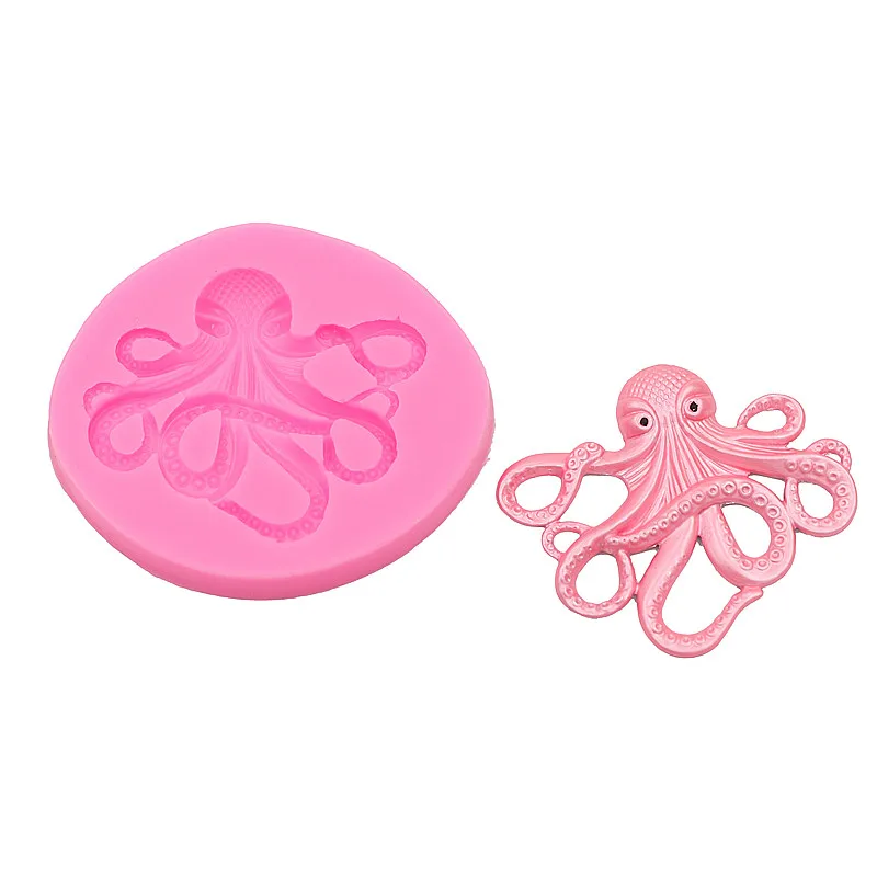 Octopus Sugar Cake Silicone Mold Handmade Chocolate Crafts Gadgets Dessert Decorative Molds DIY Pastry Baking Tools candy mold