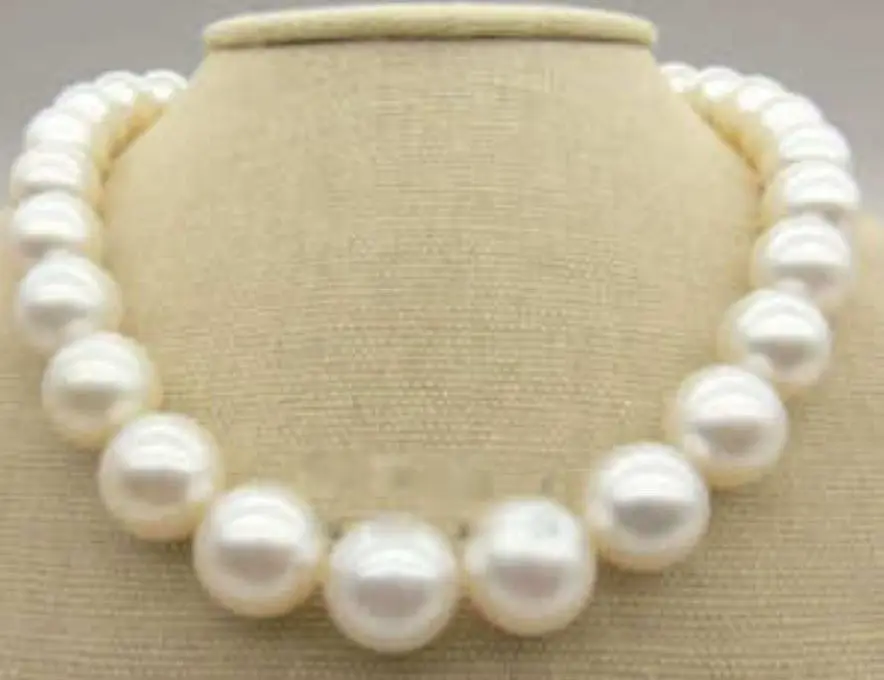 

FREE SHIPPING HOT sell new Style New 11-12MM AAA+ South Sea white pearl necklace 18"