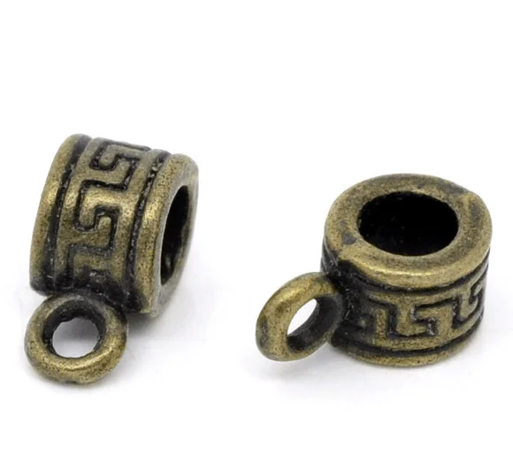 

Free Shipping 300pcs Antique Bronze Tone Pattern Bail Beads Findings 10x5mm Jewelry Findings J0419*5