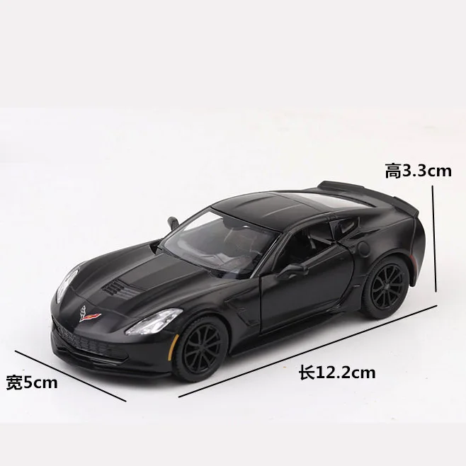 1/36 Chevrolet Corvette C7 Diecast Legering Model Pull Back Auto Kinderen Geschenken