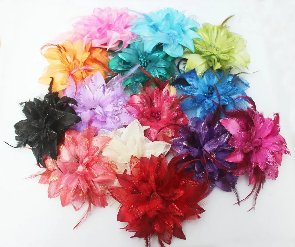 Hot Sale Hair band Newest Fashion big flower headwear Brooch Women hair clip hairpin dance party BD005