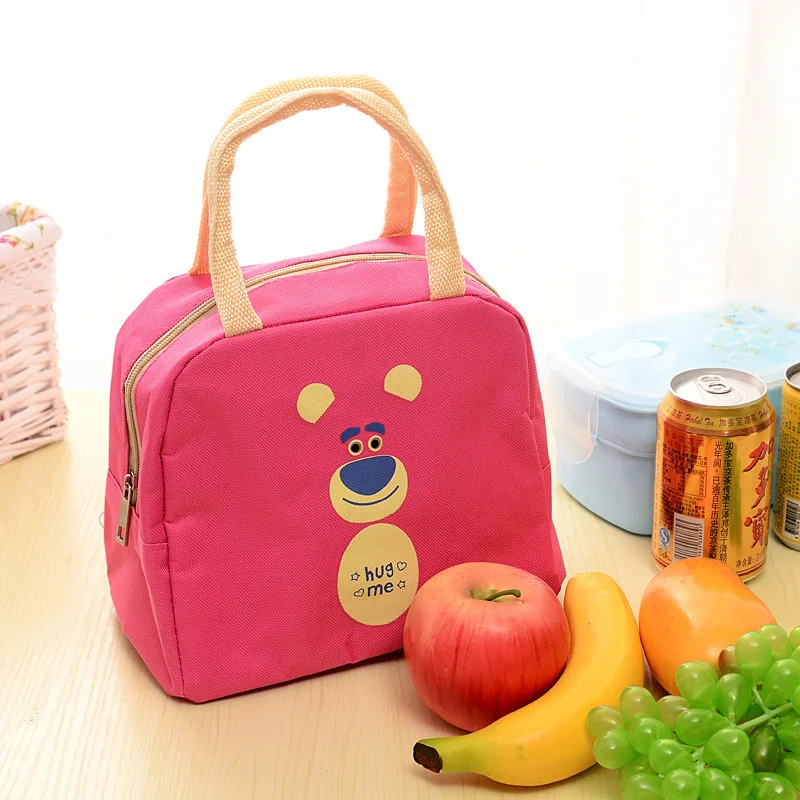 women bag Print Child Oxford Thermal Lunch Box Bags Teenage Girls Boys Picnic Insulated Cooler Bag Storage Tote Cartoon Duck