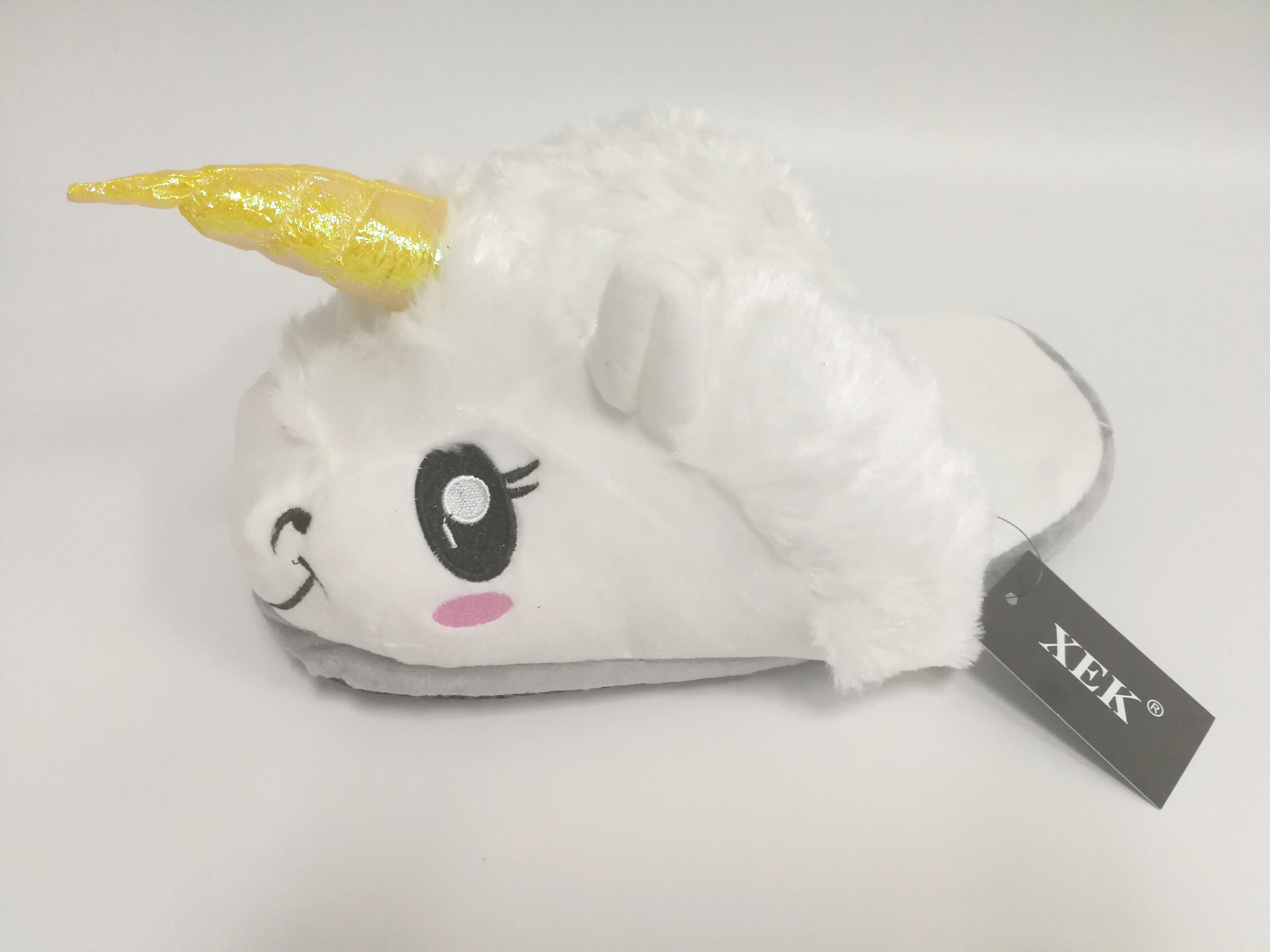 XEK Home Cartoon Unicorn Warm Cotton Plush Slippers Soft Funny Animal Monster Slipper For Grown Ups Indoor\\Floor Shoes ST225