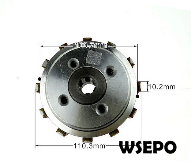 OEM Quality!12 Teeth Clutch Assy with Cover for 170F(7HP)Gas Engine or 170F/173F 4~5HP Diesel Engine Powered Farm/Garden Tillers