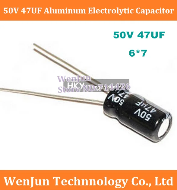 

Free Shipping new high quality 50V 47UF Aluminum electrolytic capacitor 6*7 Electrolytic capacitor 200-1000pcs