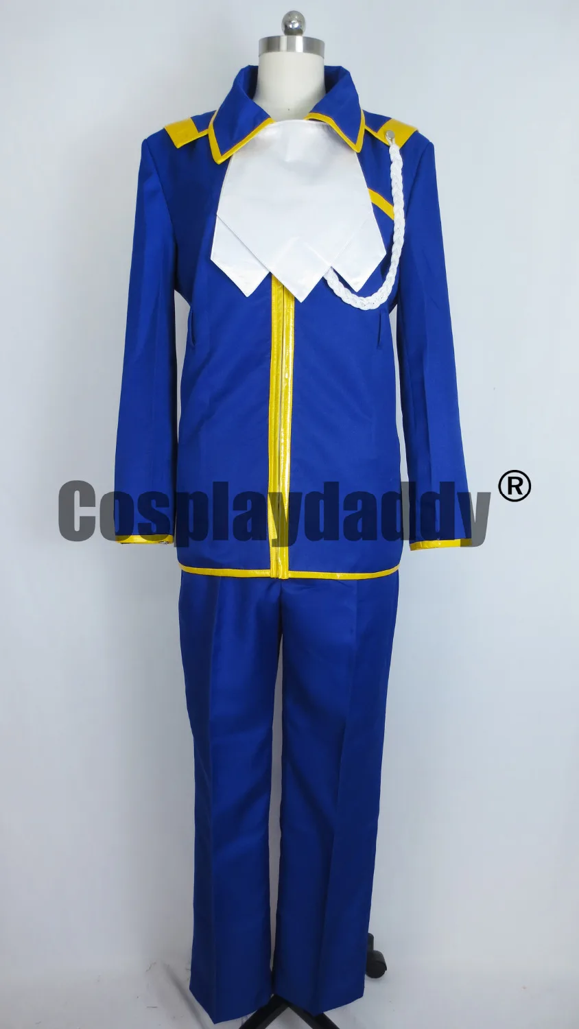 Kyou Kara Maou Wolfram von Bielefeld Blue Halloween Uniform Suit Set Cosplay Costume J001