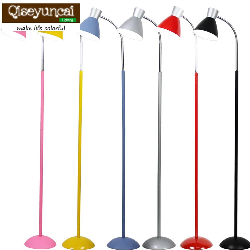 Qiseyuncai Nordic modern minimalist LED remote control light adjustable floor lamp living room bedroom study lamps and lanterns