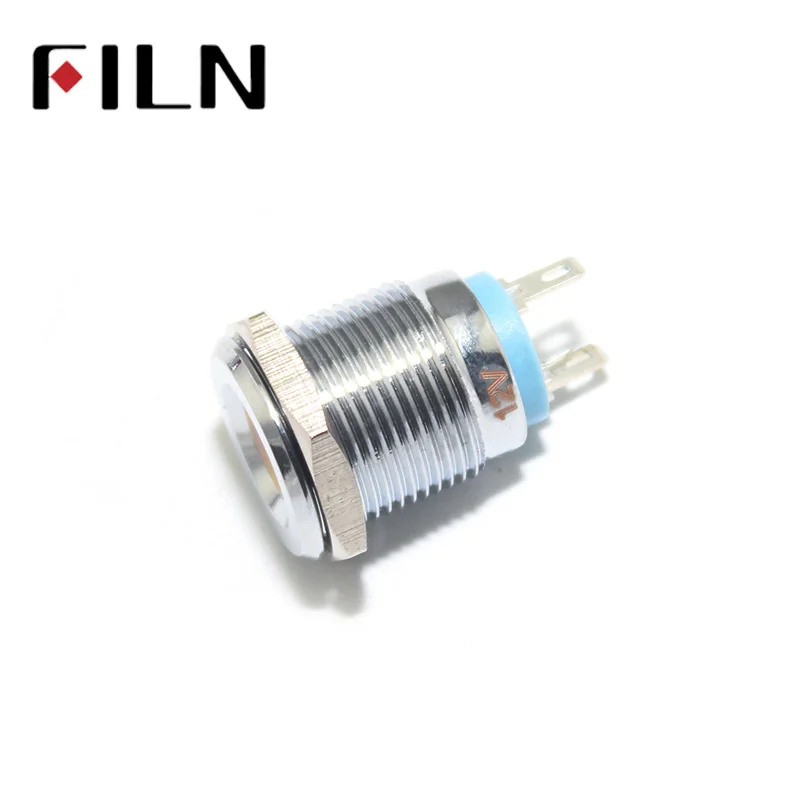 FILN FL1M-16FJ-2 12V 24V 220v red blue green led Metal Indicator 16mm pilot Signal light lamp