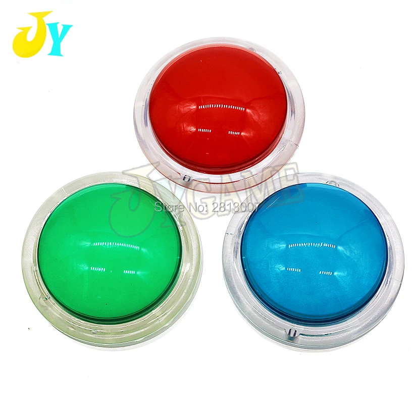 

5PCS DJ Big Button 100mm Push Buttons 12V illuminated Button Self Reset Switches With LED Lamp Blub For Arcade Game Machine