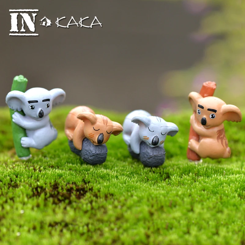 Mini kawaii Koala action Figures micro fairy garden decoration figurine Toys miniature terrarium dollhouse DIY accessories