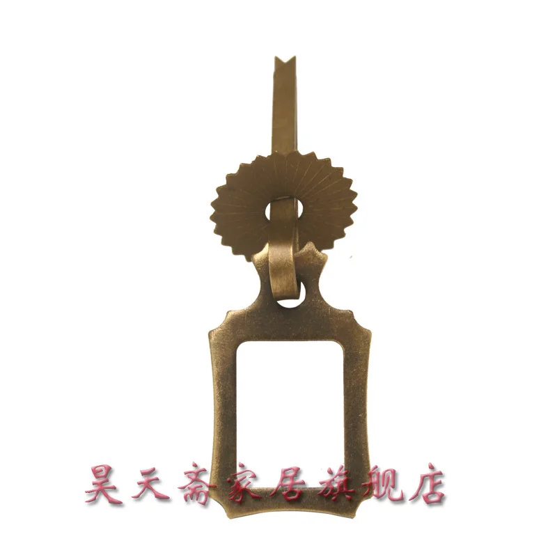 

[Haotian vegetarian] antique Ming and Qing furniture accessories copper bronze cupboard handle box HTE-005