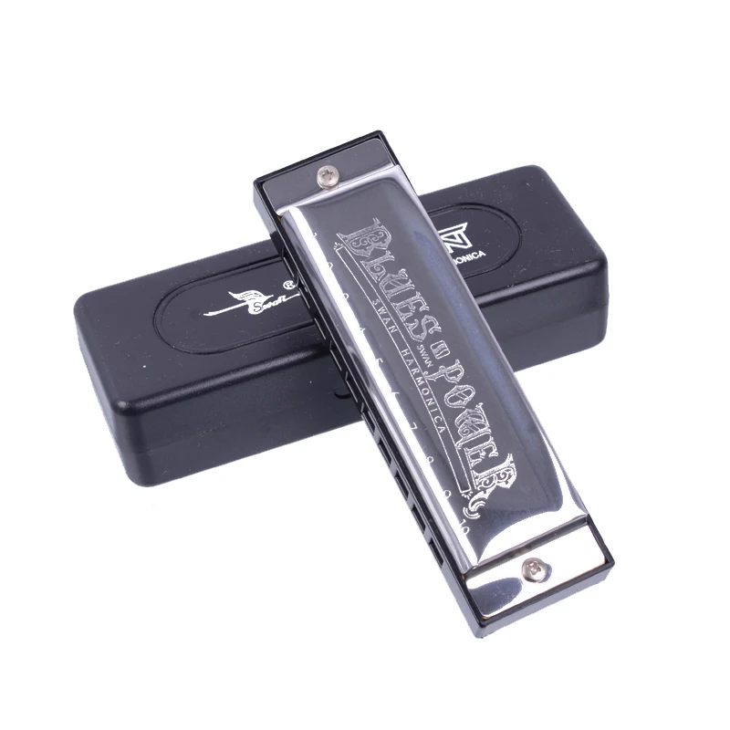 SWAN SW1020H-1 10 Hole 20 Tone C Key Senior Blues Harmonica