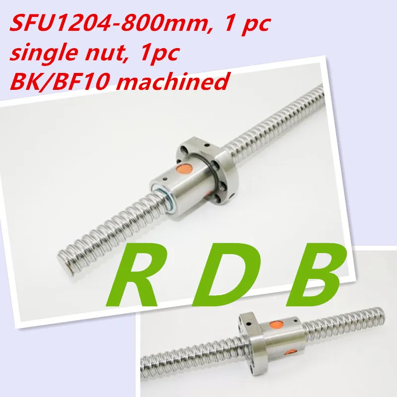 

Бесплатная доставка, SFU1204, 800 мм, скрученный шариковый винт C7 с 1204 одиночной шариковой гайкой для деталей CNC BK/BF10, обработанный
