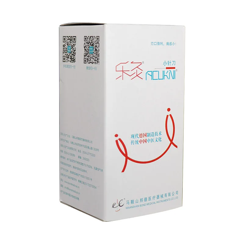acupotomy therapy disposable needles aluminum handle micro knife acupuncture needles independent tube 0.35/40/50/60mm