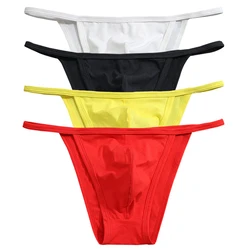 Cuecas translúcidas de biquíni baixo para homens, cuecas translúcidas sexy, bolsa de pênis, pijamas gay, cuecas pequenas Contton, novo design quente