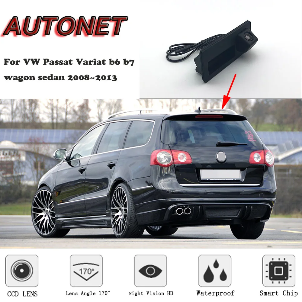 

AUTONET CAR Trunk Handle Camera For Volkswagen VW Passat Variat b6 b7 wagon sedan 2008~2015 Night Visioin Rear View camera