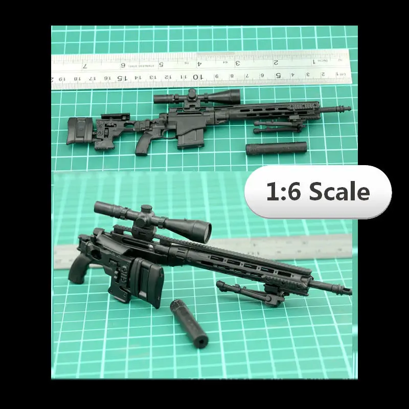 1/6 Scale Remington MSR Modular Sniper Rifle Model Gun Assembly Puzzles Building Bricks For 12